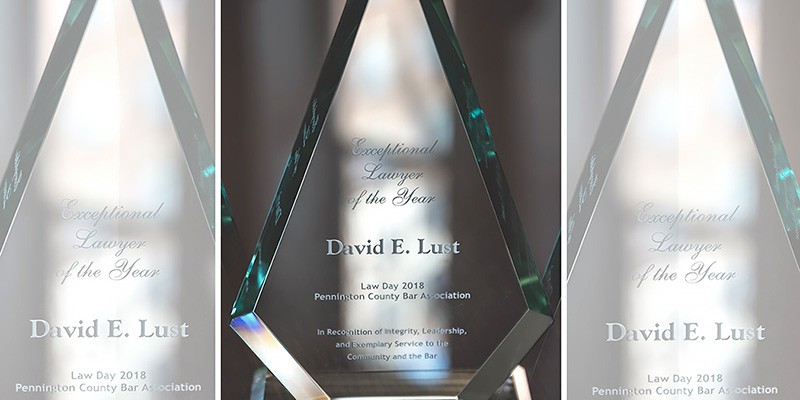 David Lust Named Exceptional Lawyer of the Year by Pennington County Bar